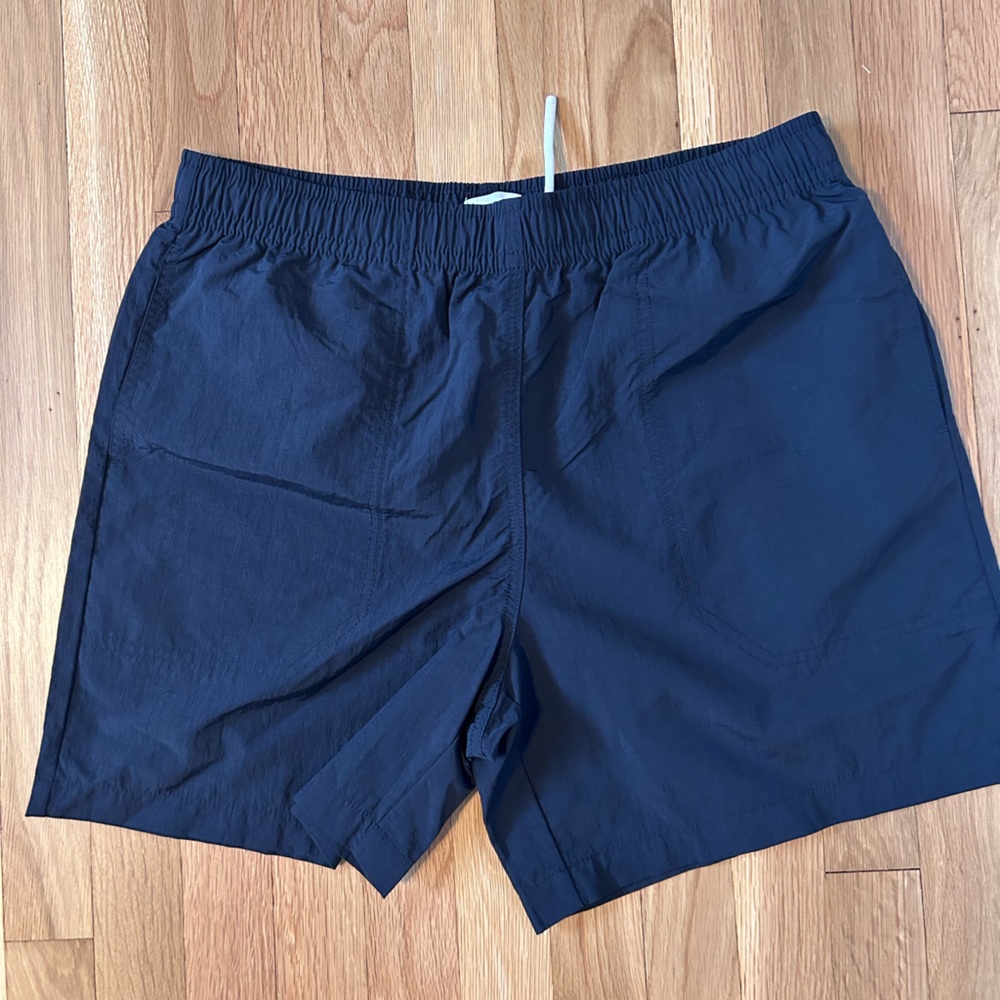 New BP Men's M Nylon Lightweight Drawstring Adjustable Athletic Shorts Blue-Grey